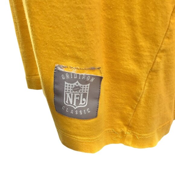 Reebok NFL Gridiron Classic Pittsburgh Steelers Yellow T-Shirt 2XL 100% Cotton M - Picture 8 of 8